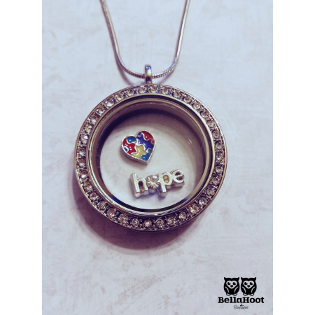 FLOATING LOCKET - Autism Heart FLOATING LOCKET - Autism Heart